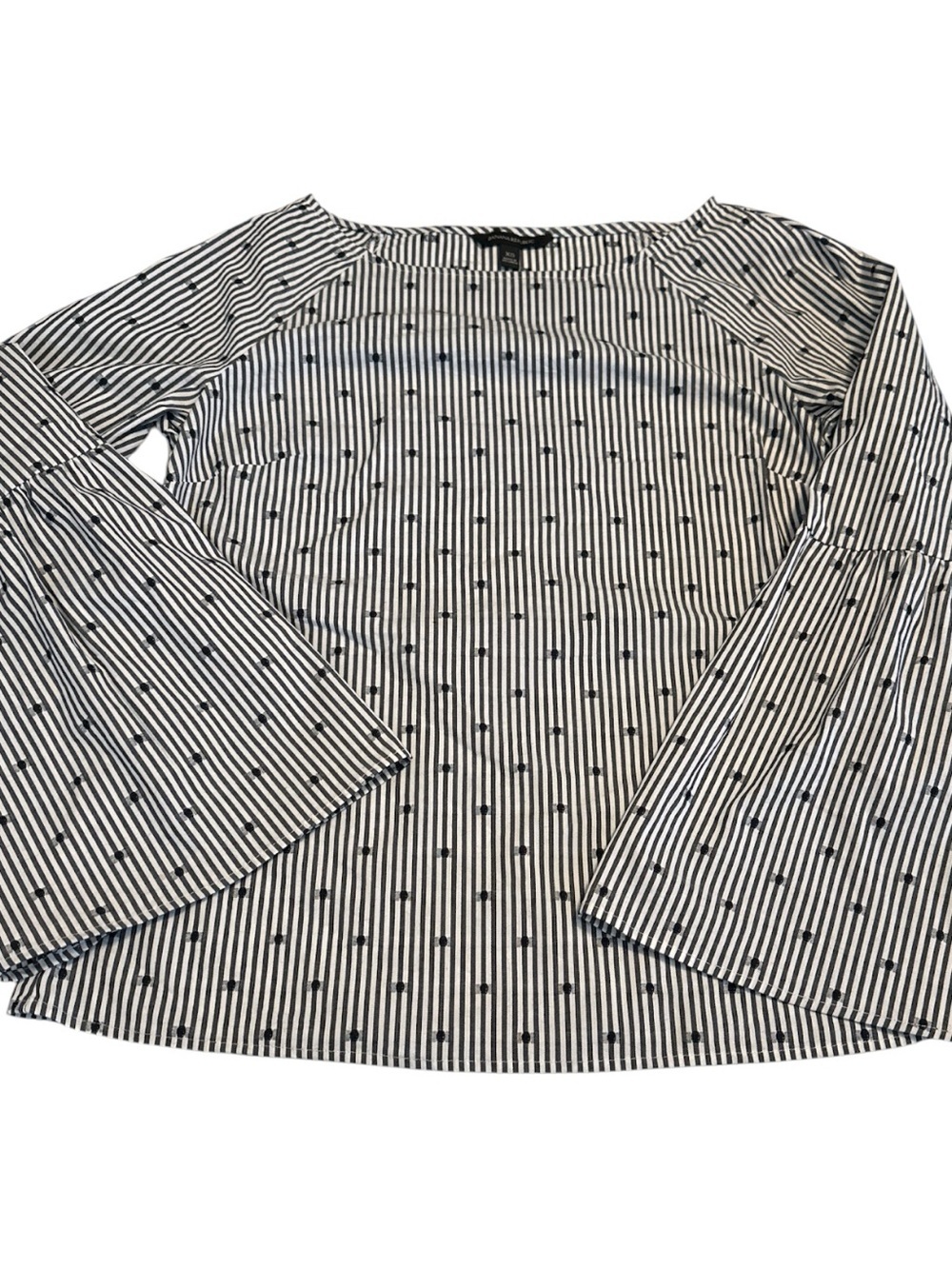 Banana Republic Striped Bell Sleeve Blouse XS